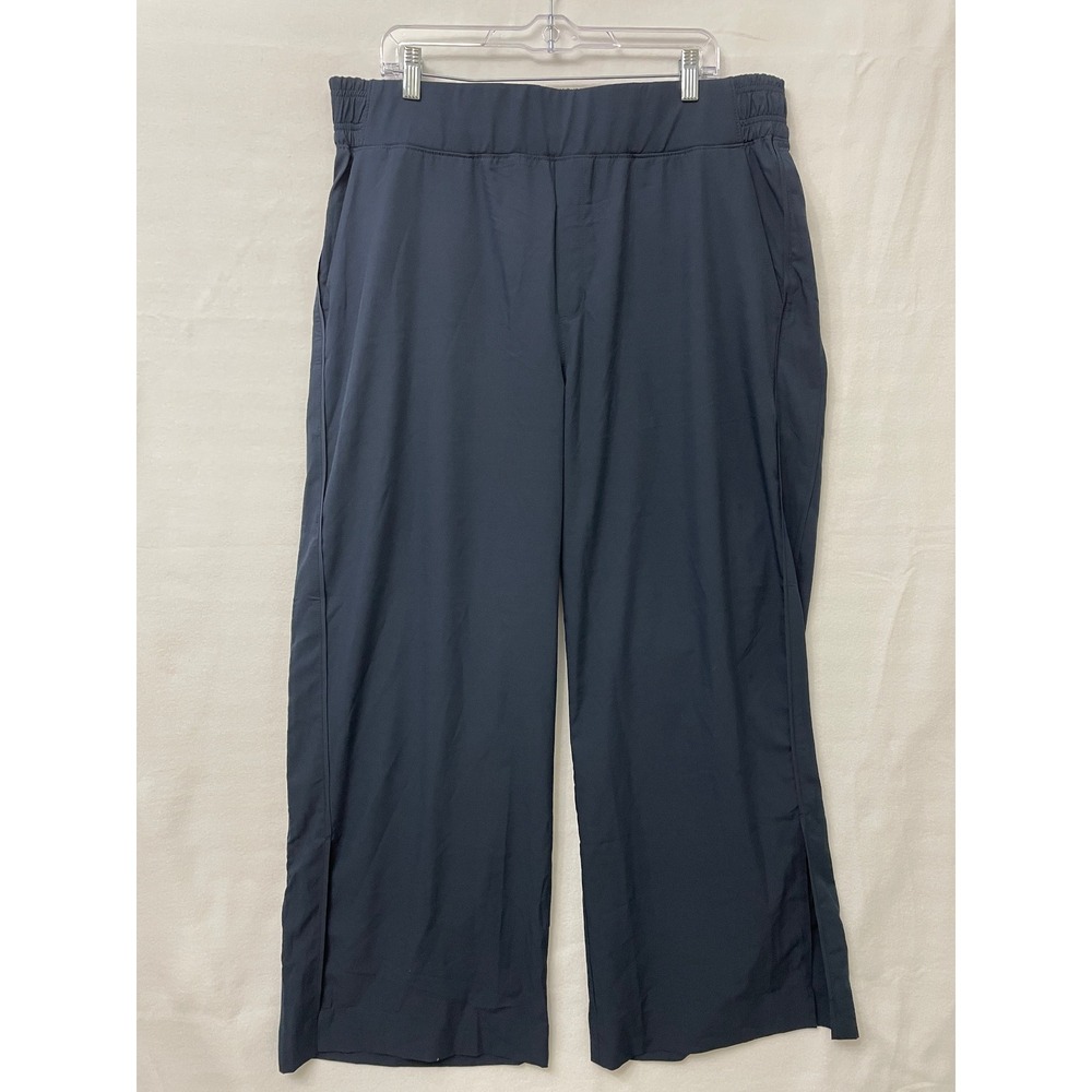 Old Navy StretchTech Pants XL Navy Side Slit Wide Leg Quick Dry Active